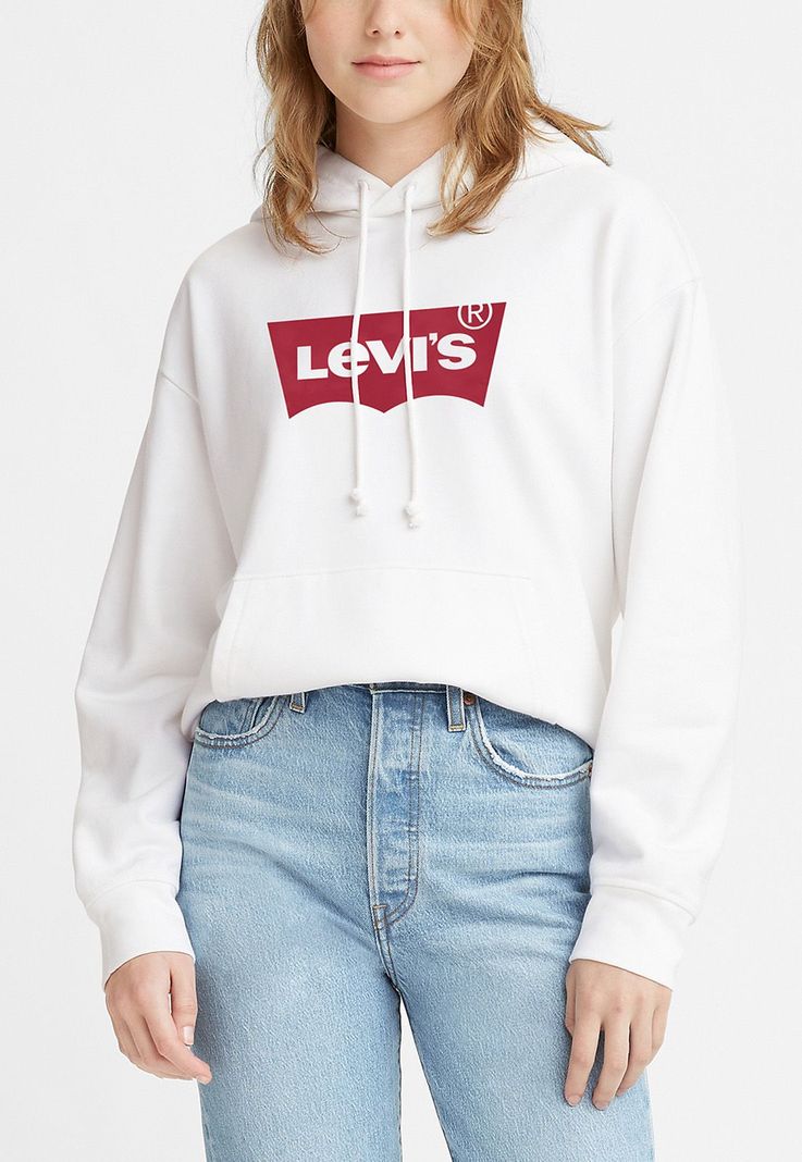 Polerón Mujer Regular Fit Capucha Blanco Levis 18487-0033-0