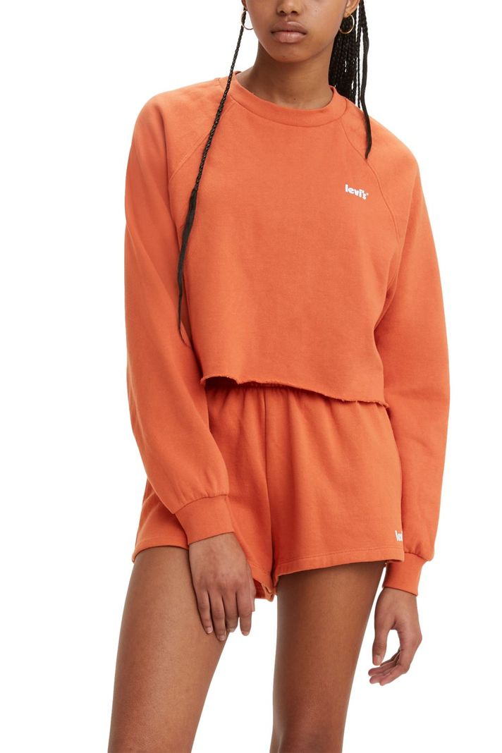 Polerón Mujer Liso Logo Naranjo Levis A3414-0000-0