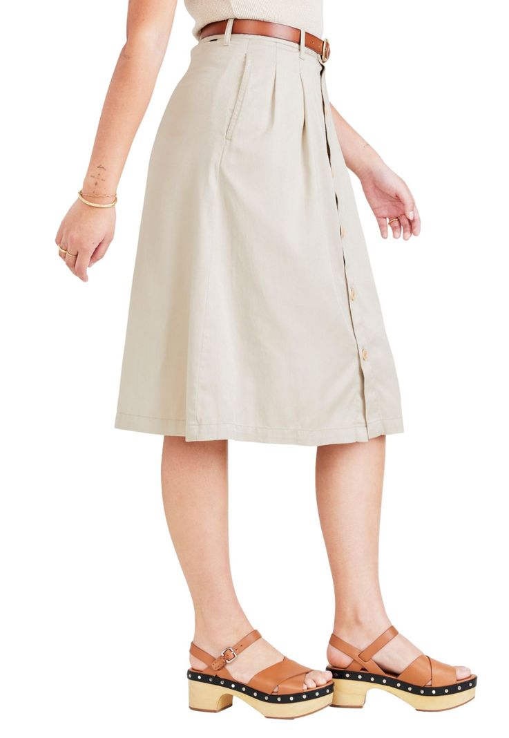 Falda Mujer Skirt Beige A4273-0005-1