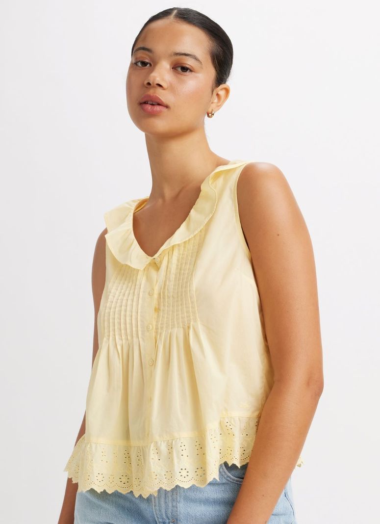 Blusa Sin Mangas Mujer Fauna Amarillo Levis A8674-0005-2