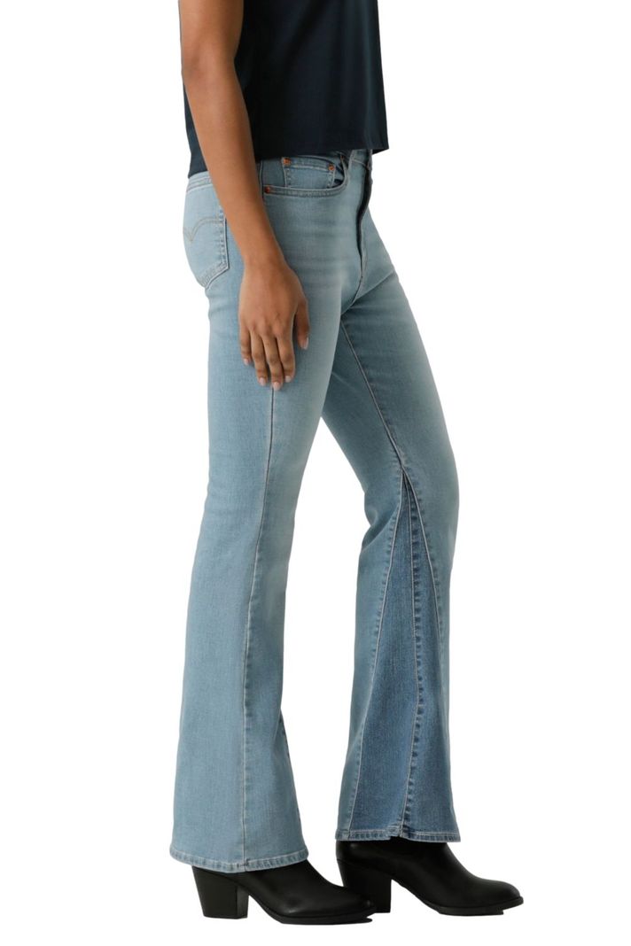 Jeans Mujer 726 Hr Flare Layered Celeste Levis-1
