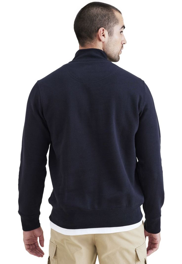 Sweater Hombre Quarter-Zip Fleece Regular Fit Negro A4165-0005-1