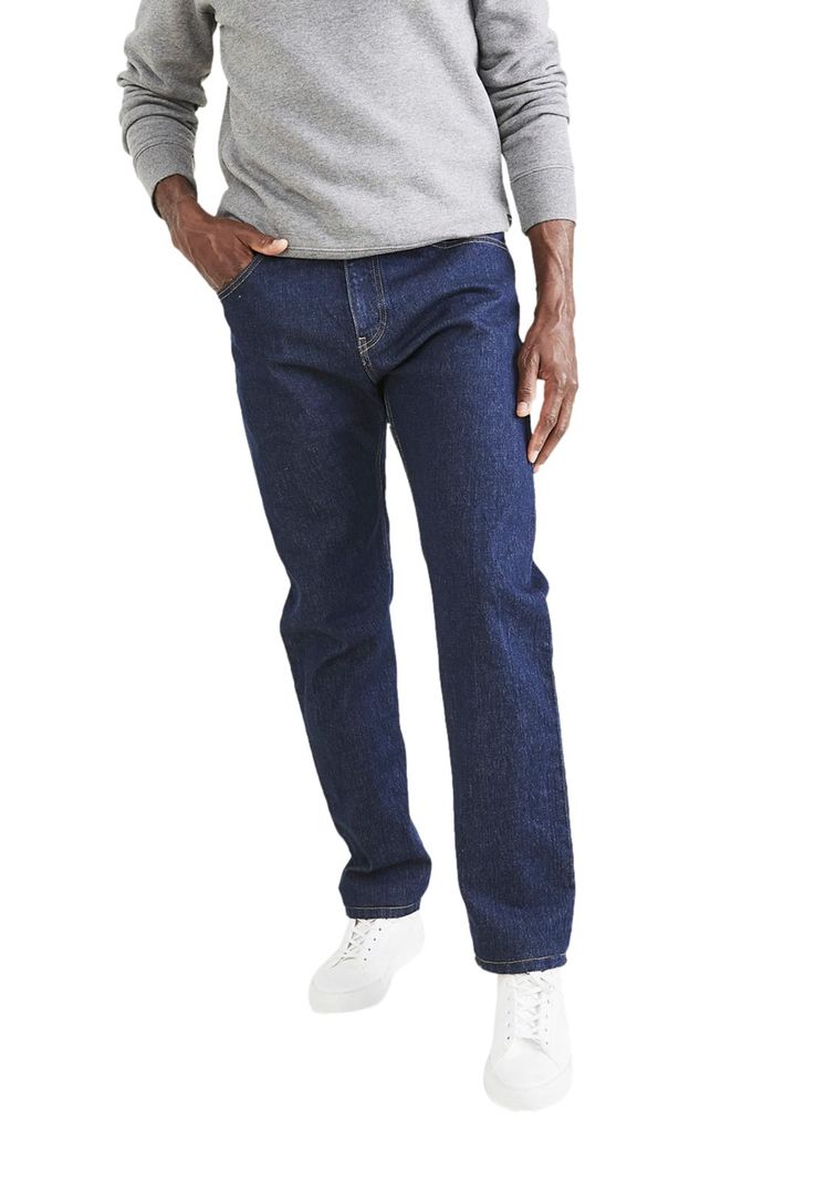 Pantalón Hombre Jean Cut Straight Fit Azul 56790-0079-0