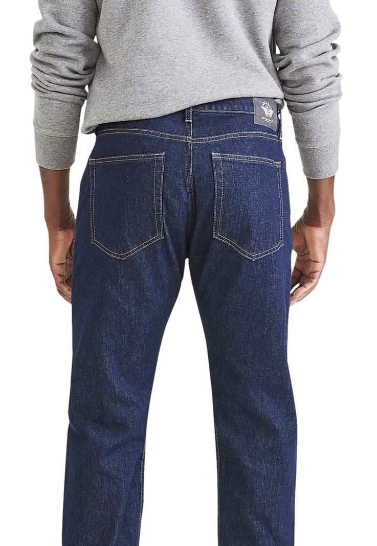 Pantalón Hombre Jean Cut Straight Fit Azul 56790-0079-3
