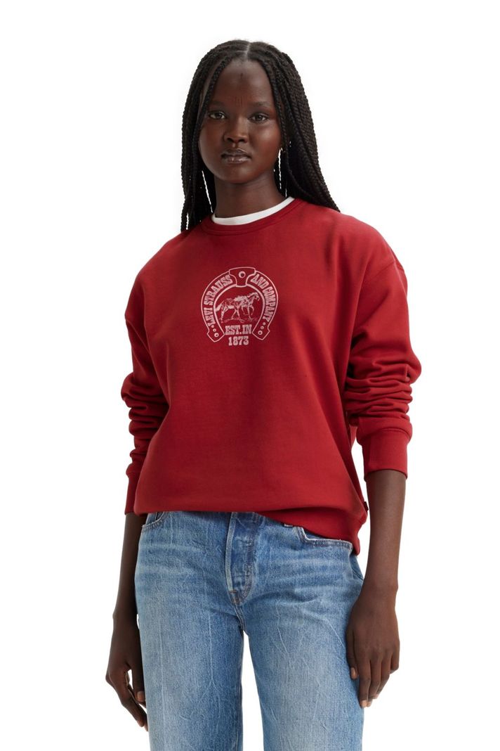 Polerón Mujer Graphic Heritage Crew Rojo Levis A7288-0062-0