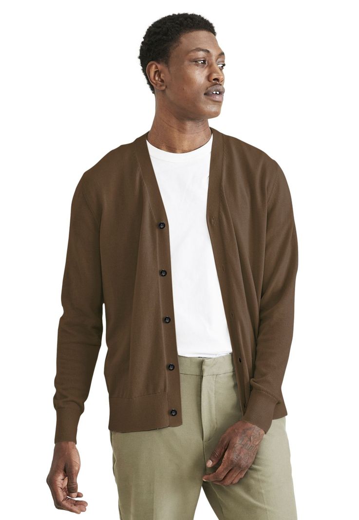 Sweater Hombre Cardigan Regular Fit Café A3156-0007-0