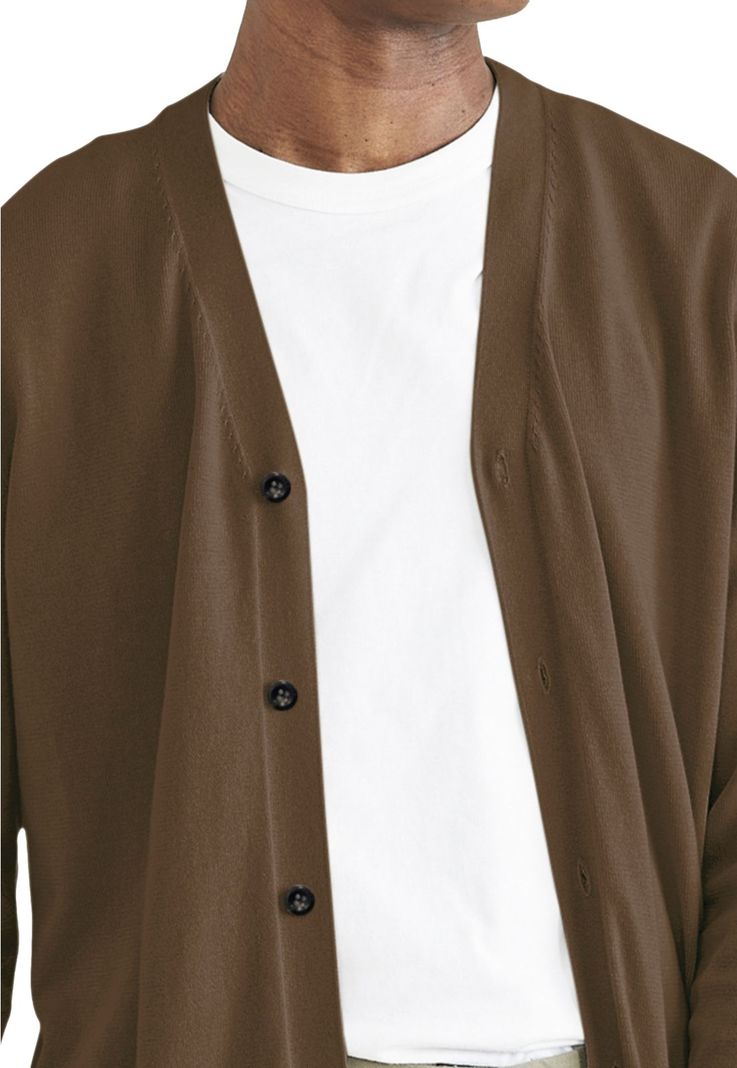 Sweater Hombre Cardigan Regular Fit Café A3156-0007-2