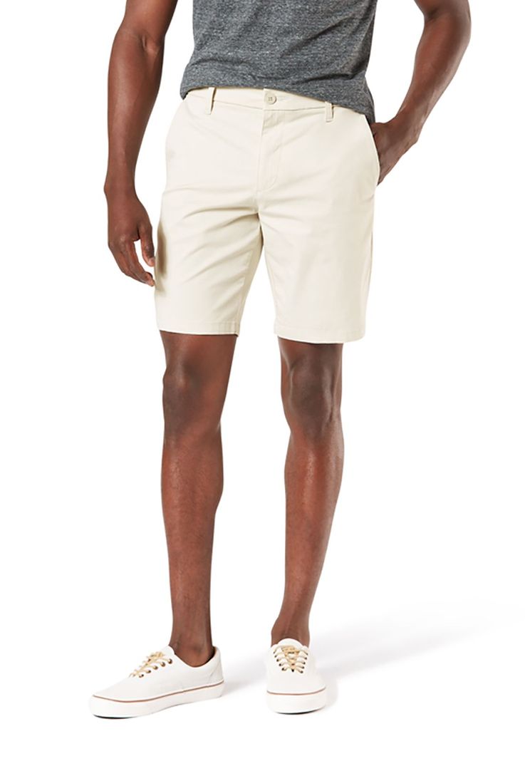 Short Ultimate Solid Straight Fit Porcelain Khaki-0