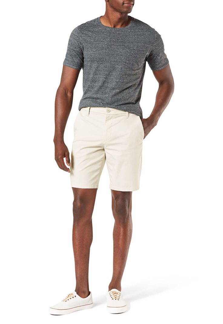 Short Ultimate Solid Straight Fit Porcelain Khaki-3
