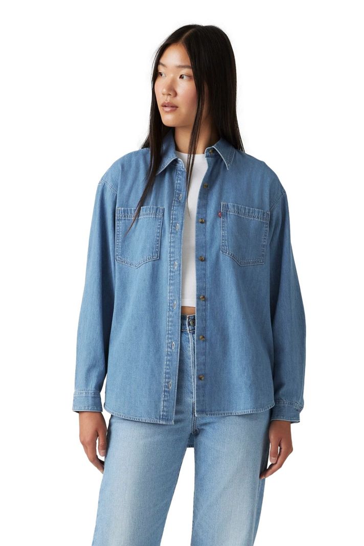 Camisa Mujer Iris Non Denim Shirt Celeste Levis 001SS-0003-0