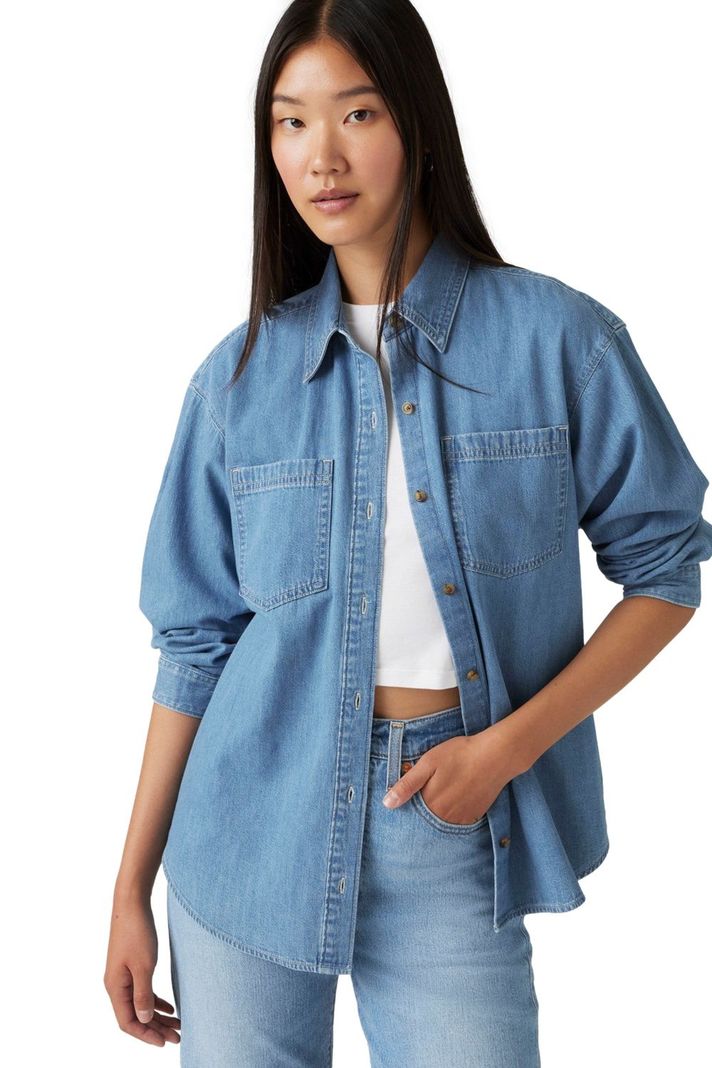 Camisa Mujer Iris Non Denim Shirt Celeste Levis 001SS-0003-2