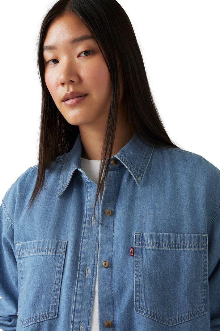Camisa Mujer Iris Non Denim Shirt Celeste Levis 001SS-0003-3