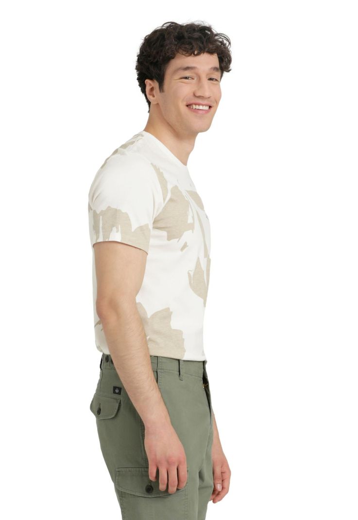 Polera Hombre Graphic Tee Slim Fit Egret/Blanco-1