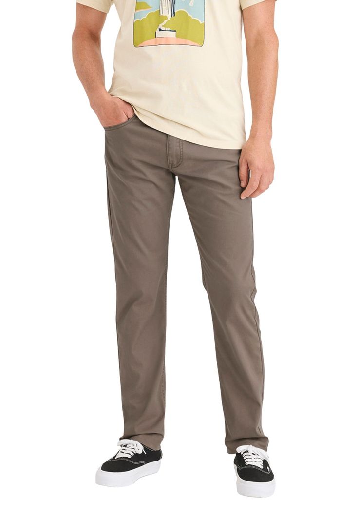 Pantalón Hombre Jean Cut Slim Fit Café-0