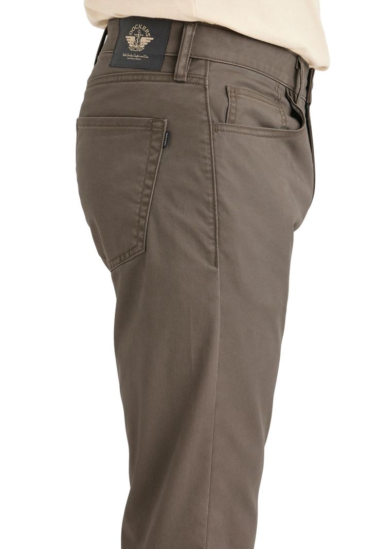Pantalón Hombre Jean Cut Slim Fit Café-2