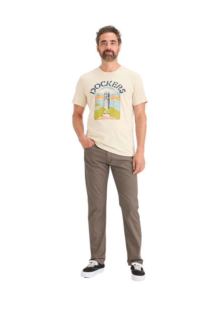 Pantalón Hombre Jean Cut Slim Fit Café-3