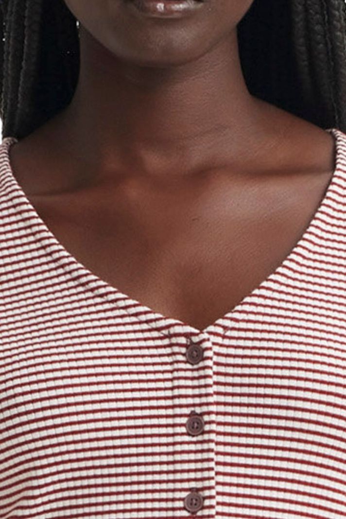 Polera Mujer Botones Cuello V Rosado Levis A8782-0005-1