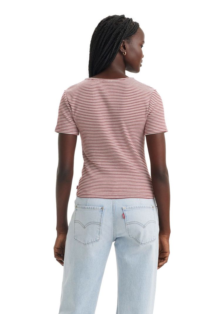 Polera Mujer Botones Cuello V Rosado Levis A8782-0005-2