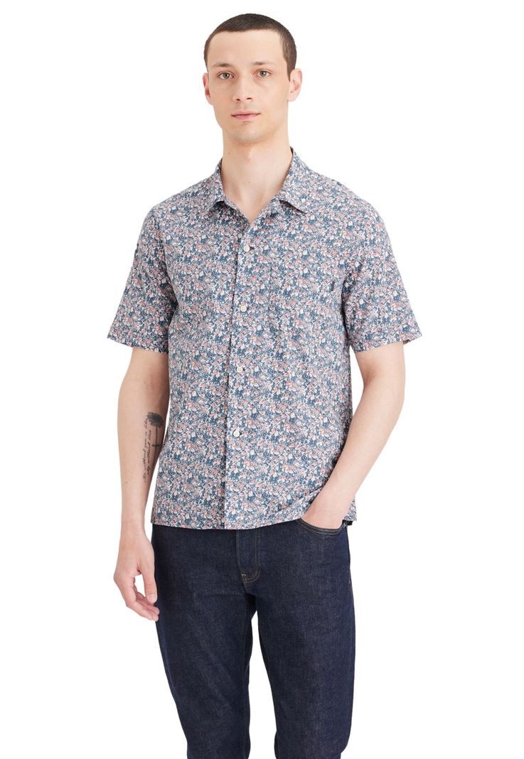 Camisa Hombre Camp Regular Fit Azul Bluefin A1732-0046-0