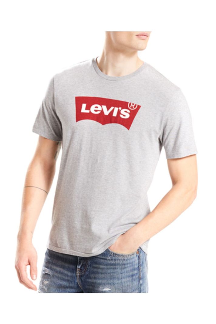 Polera Hombre Regular Fit Lisa Logo Gris Levis 17783-0138-0