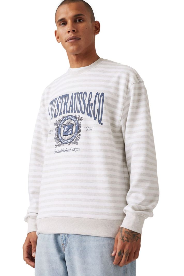 Polerón Hombre Relaxd Graphic Crew Blanco Levis 38712-0454-3