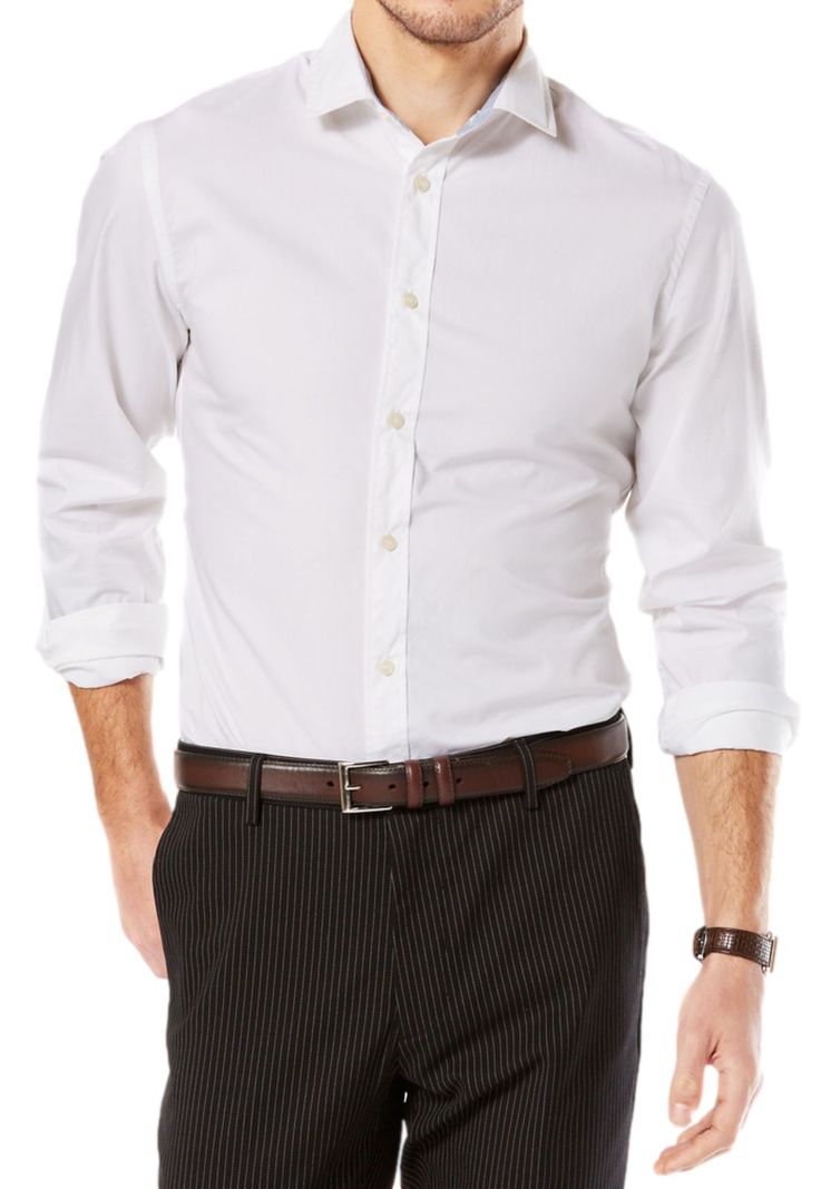 Camisa Hombre Refined Poplin Slim Fit Blanco 28836-0000-1