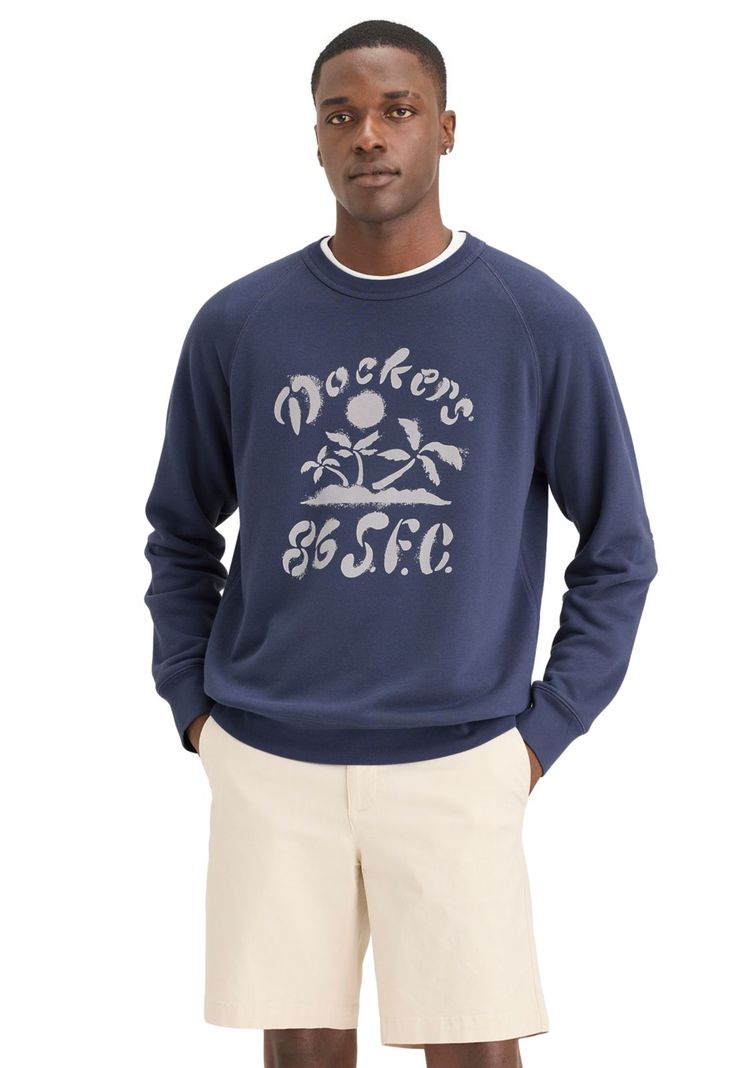 Polerón Hombre Crewneck Regular Fit Azul A1104-0082-0