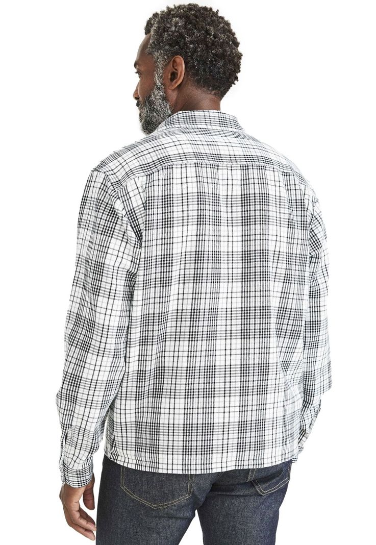 Camisa Hombre Overshirt Relaxed Relaxed Fit Egret-1