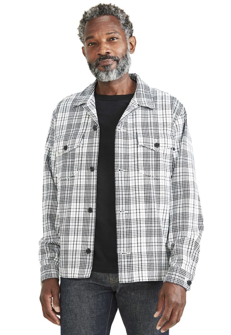 Camisa Hombre Overshirt Relaxed Relaxed Fit Egret-0