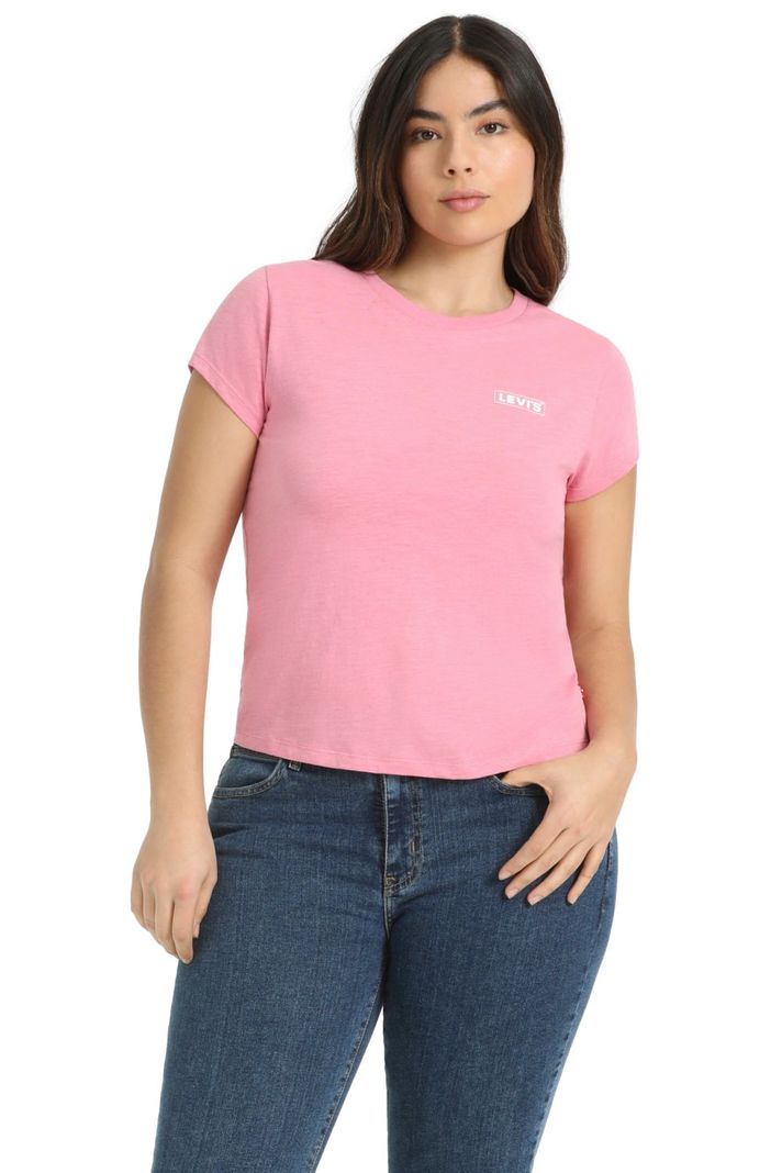 Polera Mujer Regular Fit Mini Logo Rosado Levis A6126-0046-0