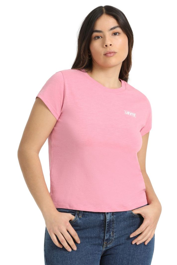 Polera Mujer Regular Fit Mini Logo Rosado Levis A6126-0046-3