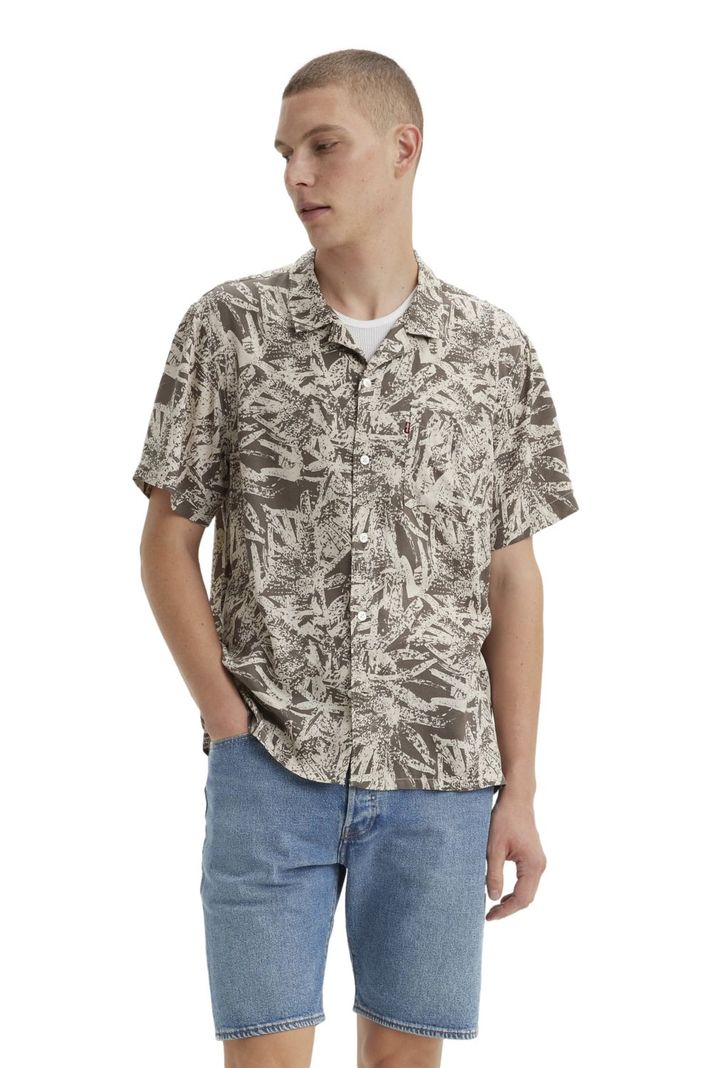 Camisa Hombre The Sunset Camp Shirt Café Levis 72625-0092-0