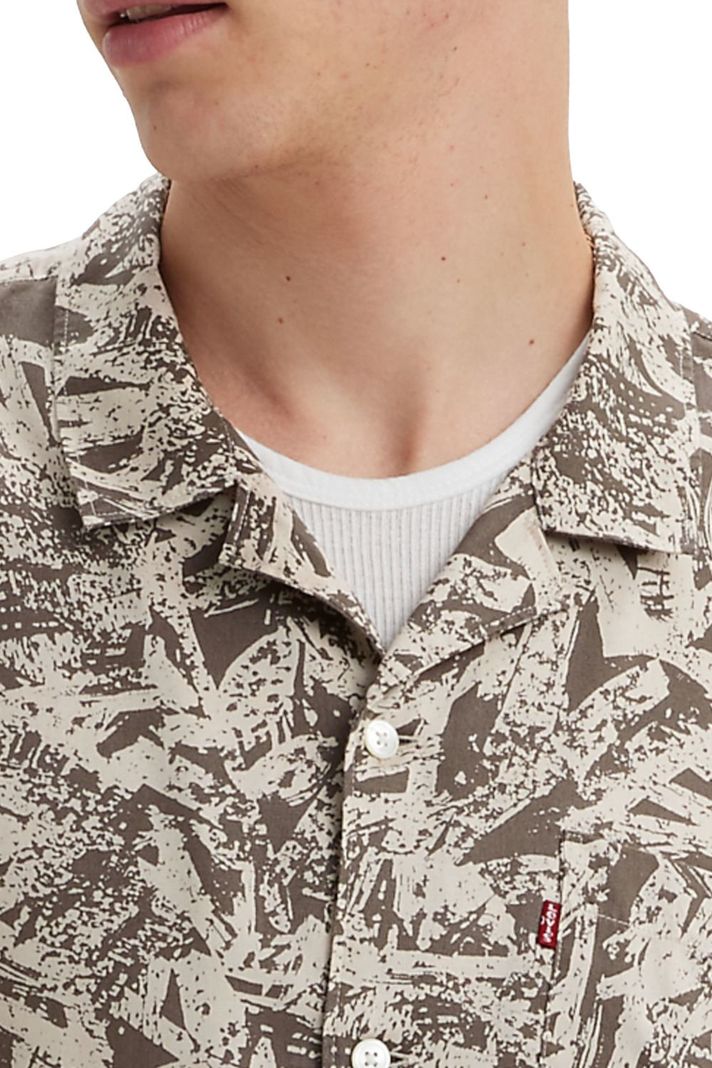 Camisa Hombre The Sunset Camp Shirt Café Levis 72625-0092-2