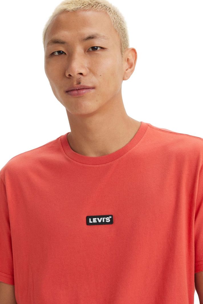 Polera Hombre Ss Relaxed Baby Tab T Rojo Levis 79554-0093-3