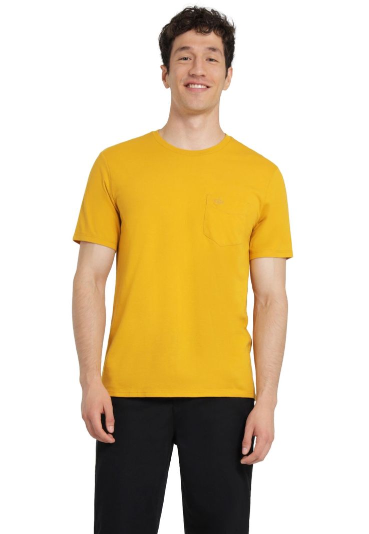 Polera Hombre Pocket Tee Slim Fit Amarillo-0