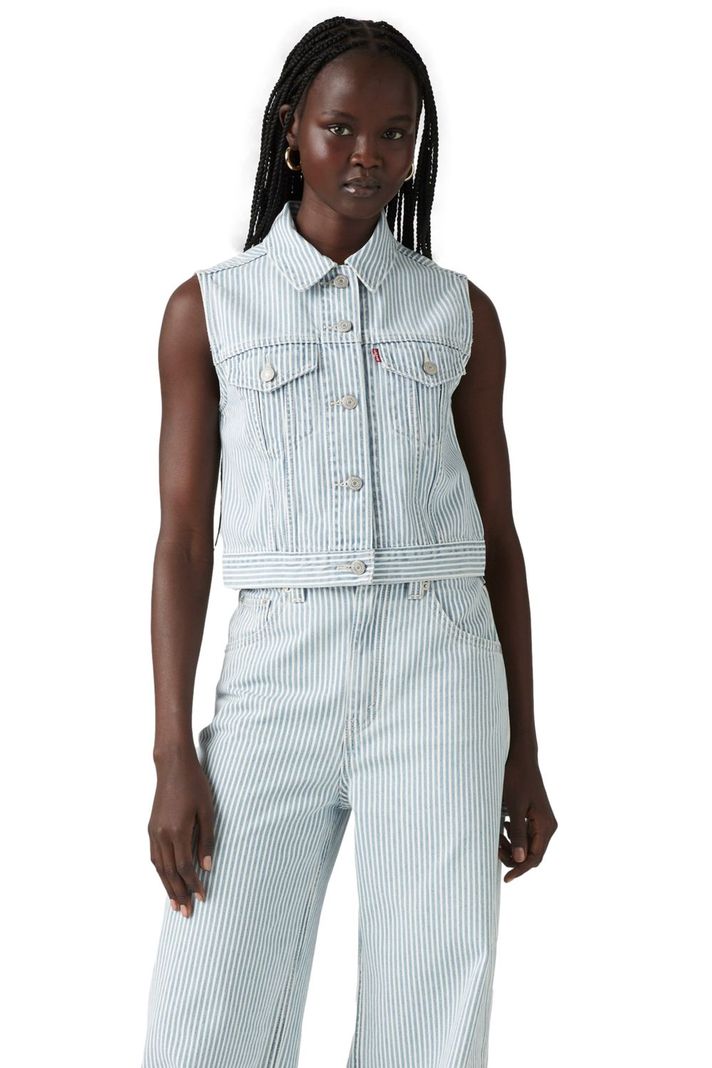 Chaqueta Mujer Vest Waistband Celeste Levis A7437-0007-0