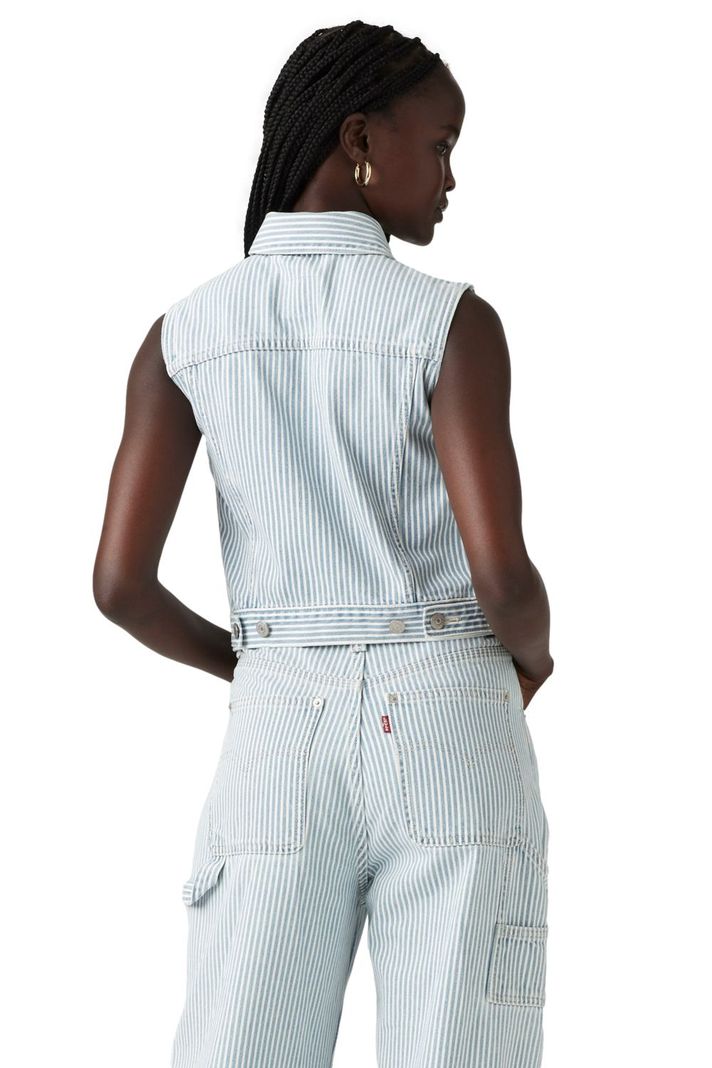 Chaqueta Mujer Vest Waistband Celeste Levis A7437-0007-1
