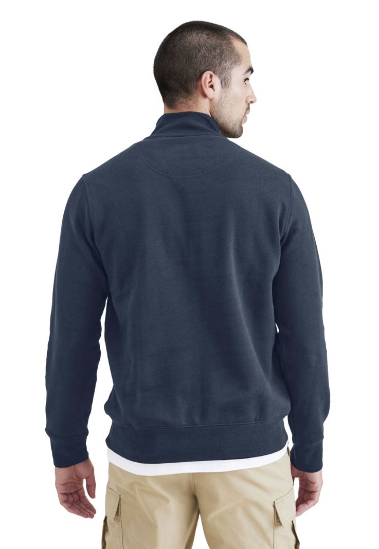 Sweater Hombre Quarter Zip Fleece Regular Fit Azul-2