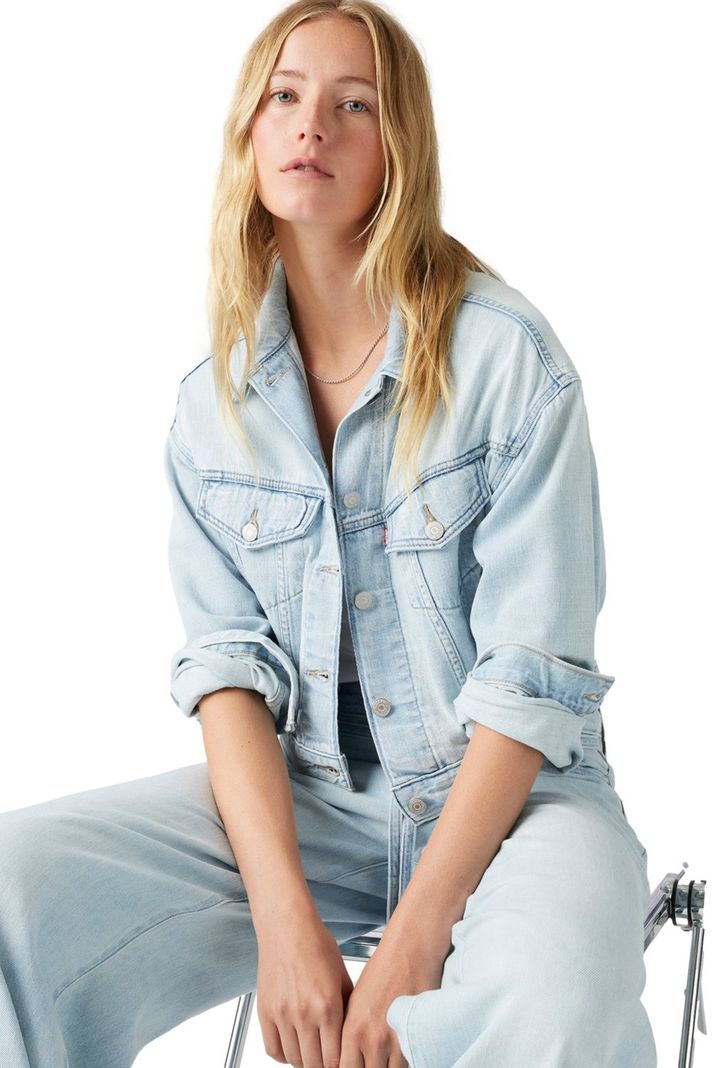 Chaqueta Mujer Shrunken 90s Trucker Celeste Levis A9155-0010-2