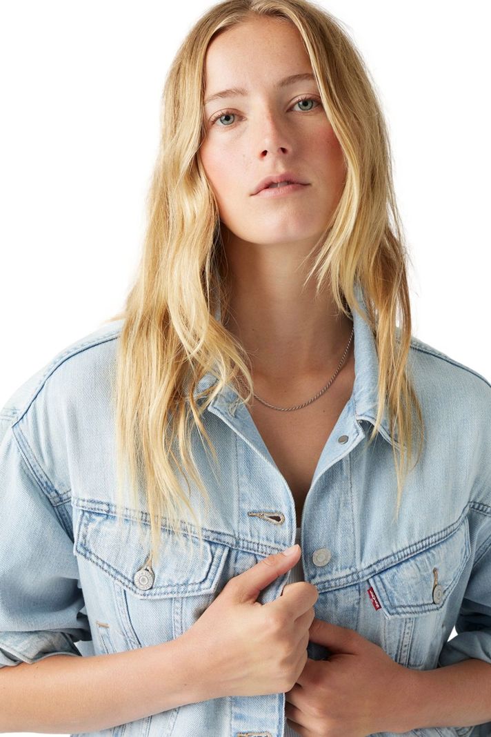 Chaqueta Mujer Shrunken 90s Trucker Celeste Levis A9155-0010-3