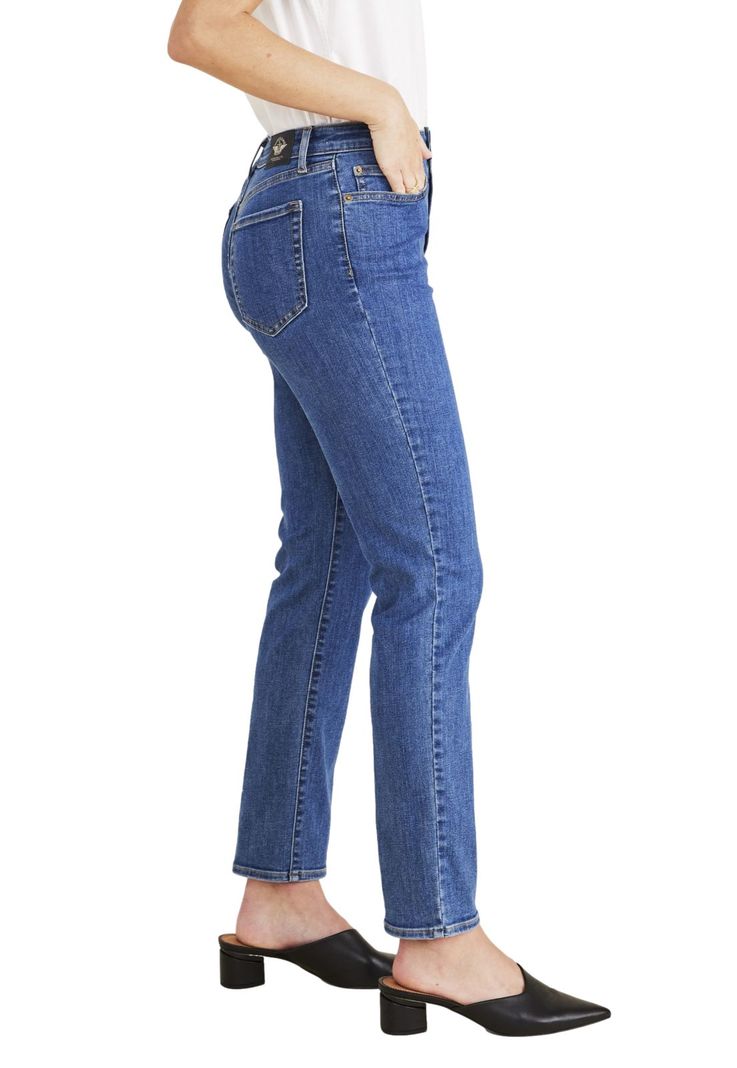 Jeans Mujer High Slim Fit Azul Medio A4274-0008-2
