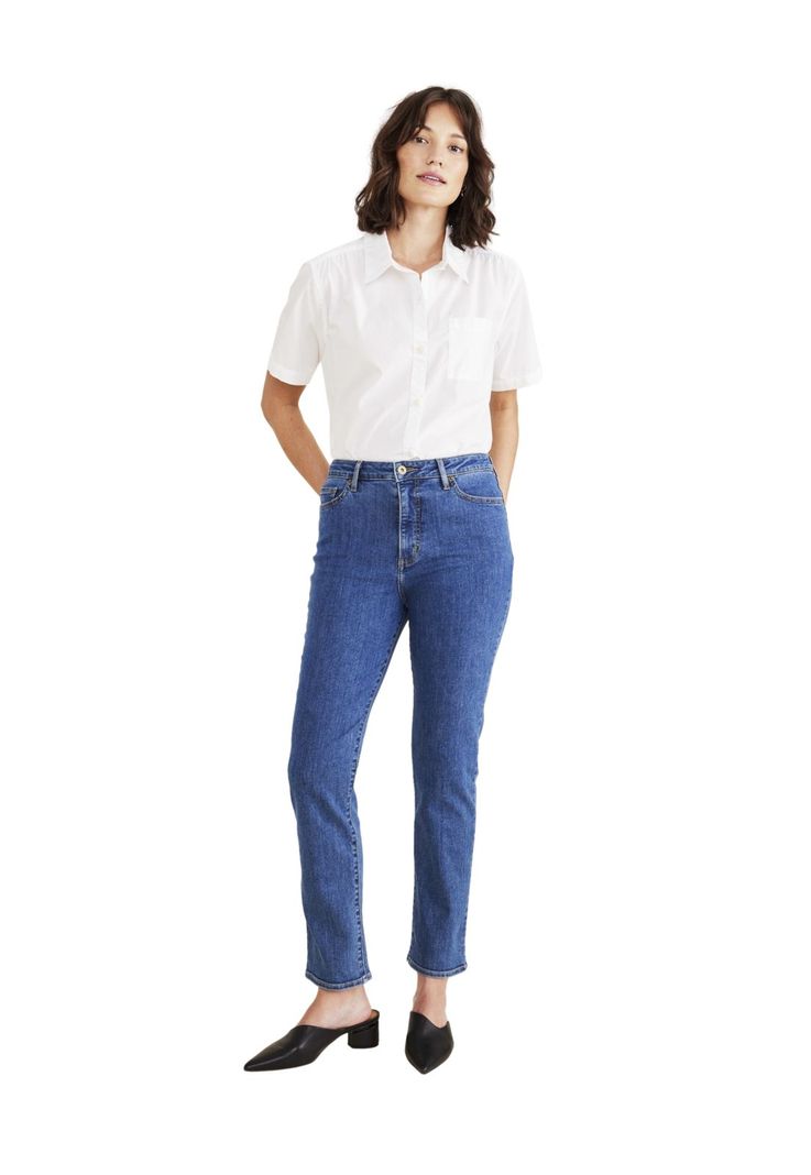 Jeans Mujer High Slim Fit Azul Medio A4274-0008-3