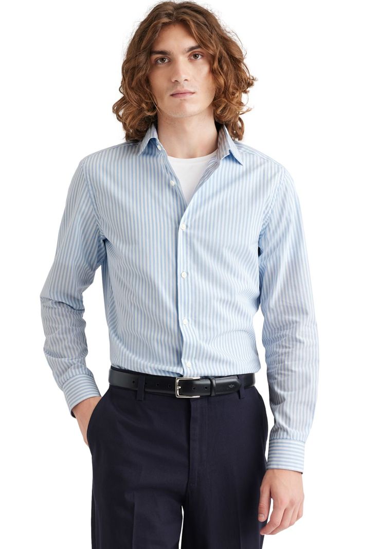 Camisa Hombre Crafted Slim Fit Celeste A4285-0013-0