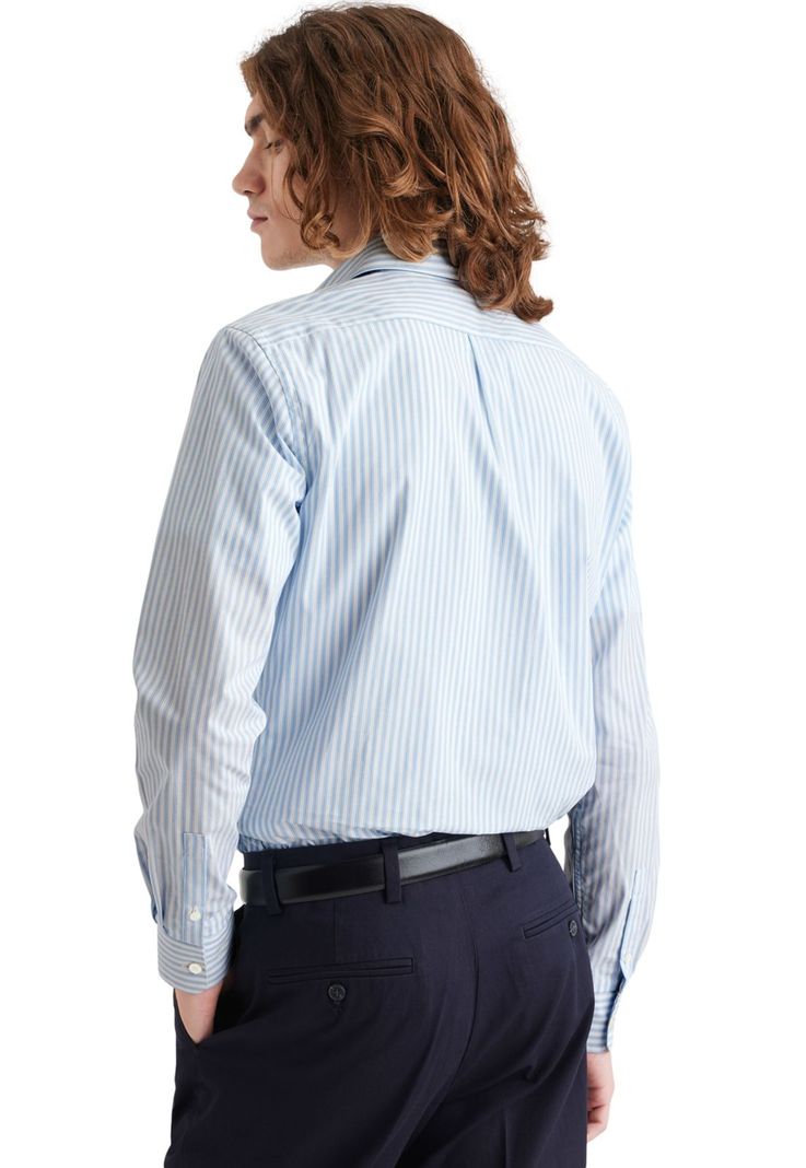 Camisa Hombre Crafted Slim Fit Celeste A4285-0013-1