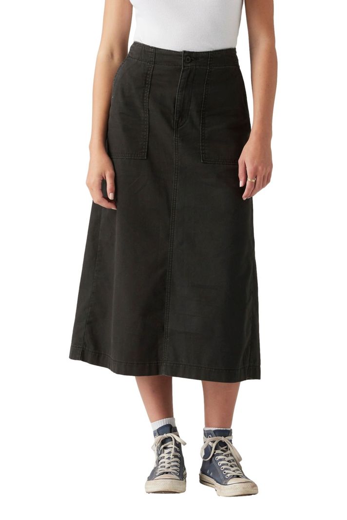 Falda Mujer Midi Negro Levis A8696-0000-0