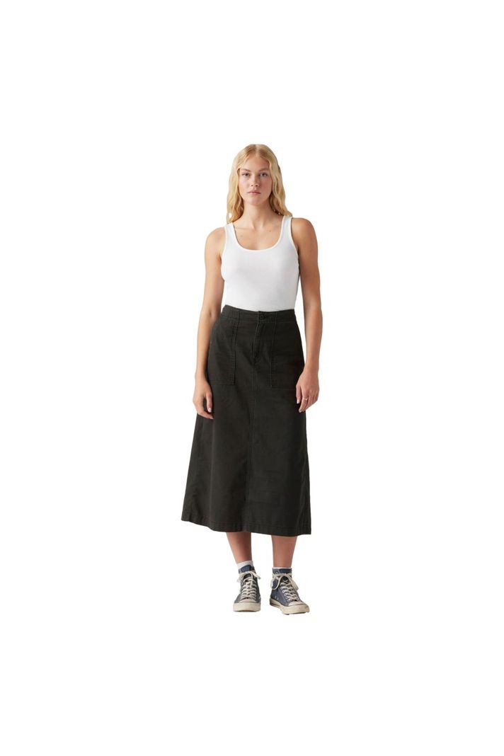Falda Mujer Midi Negro Levis A8696-0000-3