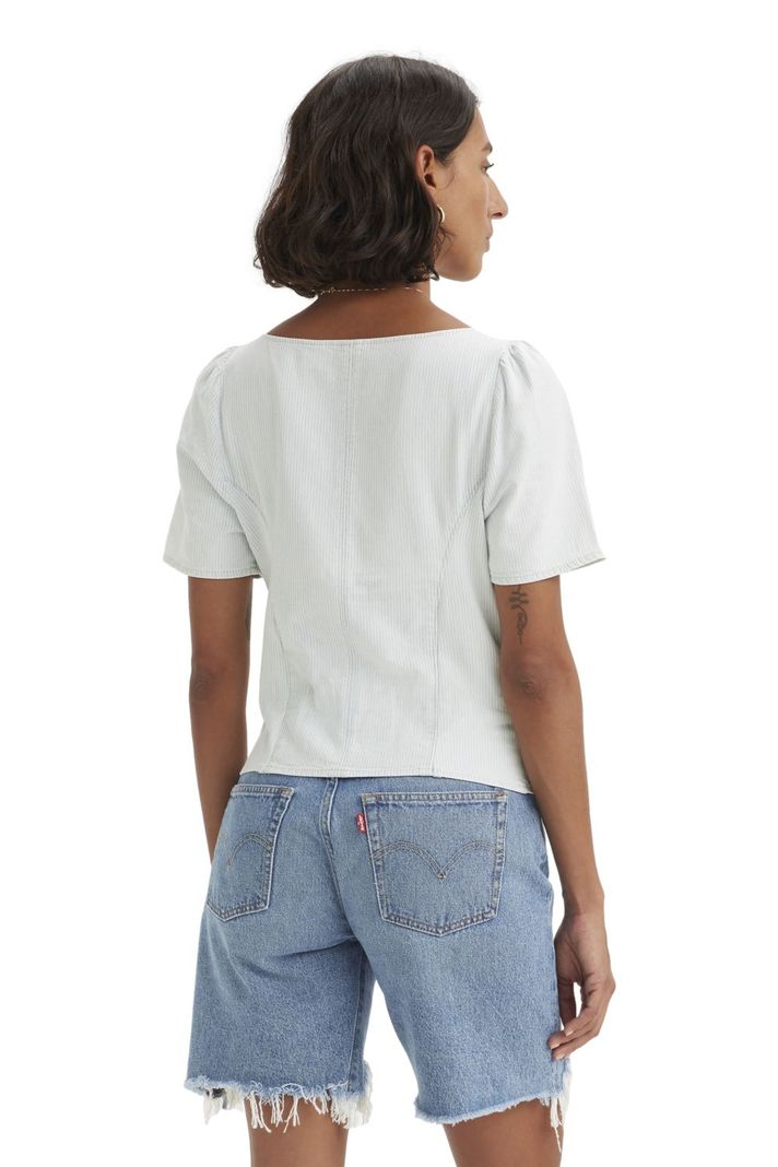 Blusa Mujer Pascale Manga corta Celeste Levis A7332-0006-2