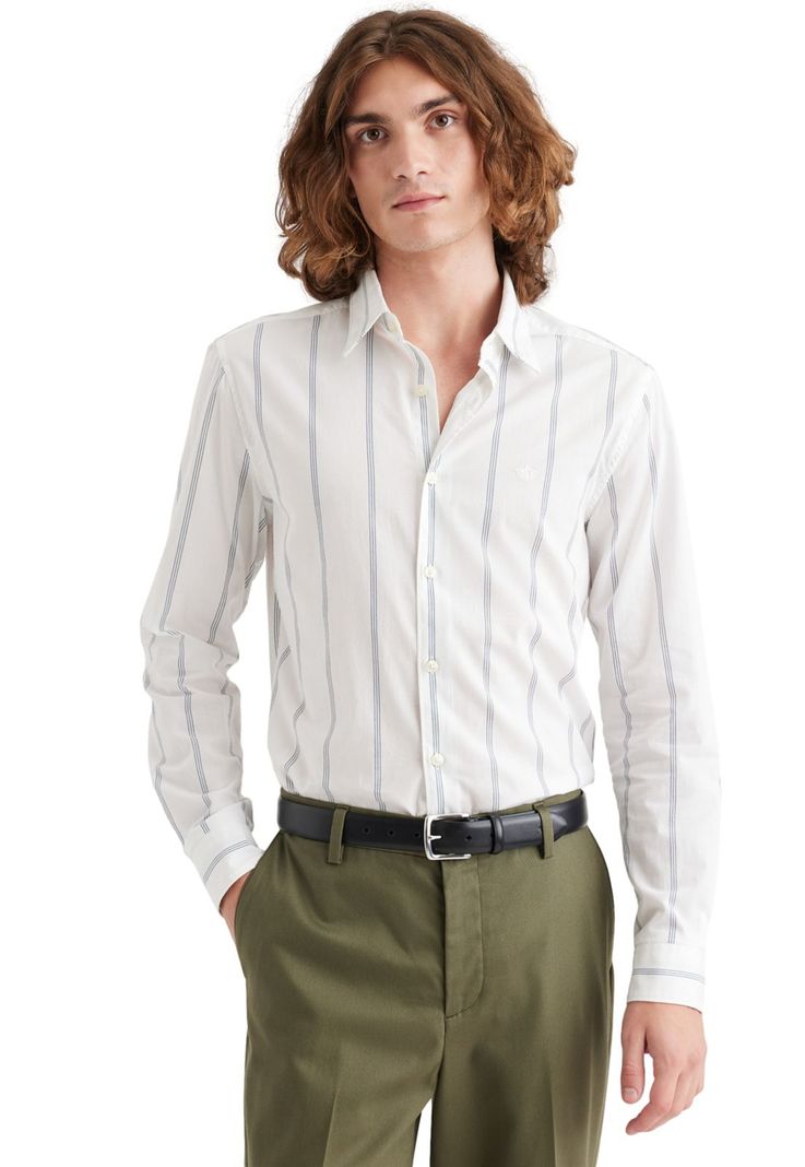Camisa Hombre Refined Poplin Slim Fit Blanco 28836-0269-0