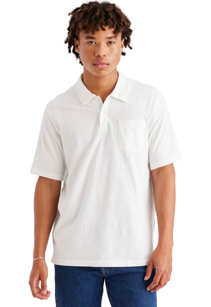 Polera Hombre Polo Pocket Regular Fit Blanca A5771-0000-0