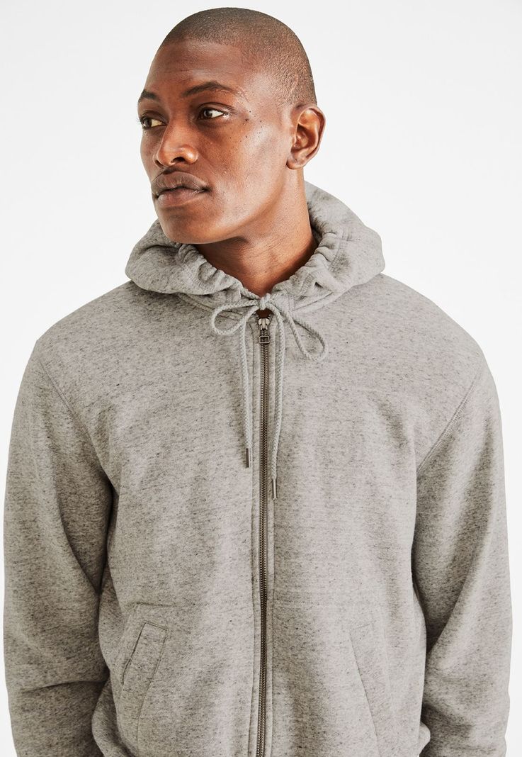 Polerón Full Zip Hoodie Standard Fit Gris-1